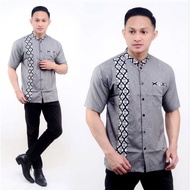 Koko Shirt For Adult Men Short Sleeve batik Combination