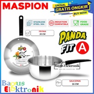 Maspion Panda Fit A Sauce Pan 16 CM & Fry Pan 20 CM Set Wajan Penggorengan Sauce Pan 16 CM & Fry Pan