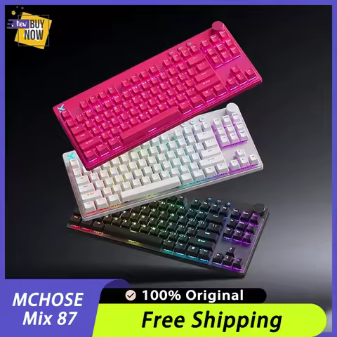 MCHOSE Mix 87 Magnetic Switch Mechanical Keyboard Wired 8K E-sports Keyboard 0.001mm PBT RGB Light P