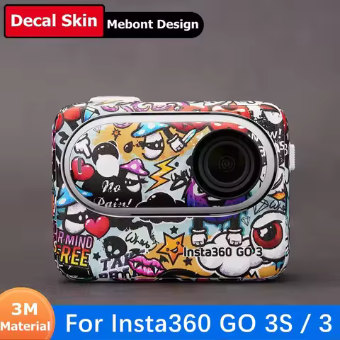 Customized Sticker For Insta360 GO 3S / 3 Decal Skin Action Camera Body Vinyl Wrap Film Coat Insta 3