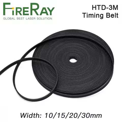 HTD 3M PU Open Timing Belt Width 5mm-40mm Transmission Synchronous 3M Belt For CO2 Laser Engraving C