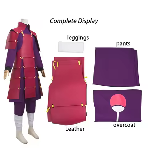 Armadura Madara Male Ninja Red Armor Cosplay Madara Uchiha Costume Para Halloween Cosplay Carnaval A