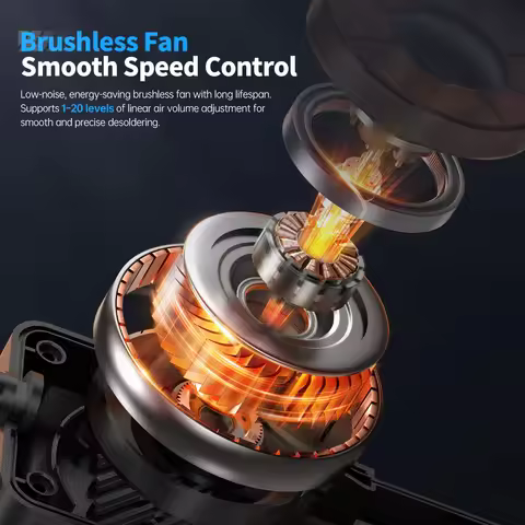 FNIRSI SAG-55 Micro Hot Air Gun 550W with Stand BGA Rework LCD Digital Hair Dryer Soldering Heat Gun