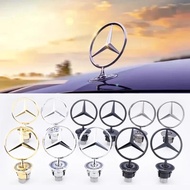 44mm 3D Metal Chrome Black For Mercedes Benz C/E/S Class W204 W212 W220 W210 W221 Car Front Hood Emb