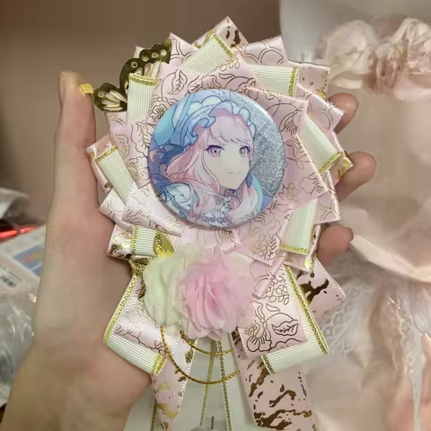 Luxury Long Streamers Badge Rosette. Ita Bags Accessories. Lolita Gate Pins Decoration. Cosplay Bowk