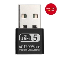 Wifi USB Adapter 1300Mbps Mini Network Card AC1300 WI-FI 5 Wireless Lan Ethernet Dual Band