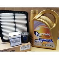 MAZDA CX3 OIL FILTER + AIR FILTER + KOYOMA 5W30 SEMI SYNTHETIC ENGINE ENGINE OIL