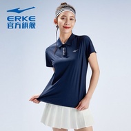 Erke Women's Shirt Ice Silk Shirt POLO Short-Sleeved Shirt Seamless Tops Athletic Casual Golf / Tenn