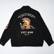 照舊古著 HOUSTON JAPAN 越戰刺繡紀念軍用夾克越南之虎 橫須賀