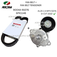 【ACM】PERODUA ALZA 1.5 D27A D-CVT 2022 FAN BELT + FAN BELT TENSIONER 16620-0Y061/6PK1148 9004A-91076