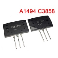 2pcs 2SA1494 2SC3858 IC  integrated circuit 1Pairs A1494 C3858 MT-200 Silicon NPN + PNP Audio amplif