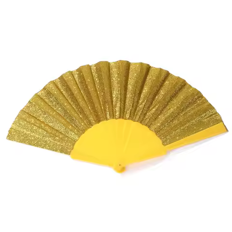 Dance Prop Fan Colorful Foldable Clack Fan Plastic Glitter Fan Attractive For Edm Pride Rave