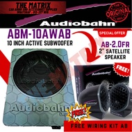 Audiobahn Original ABM-10AWAB 1100Watts Active Underseat Subwoofer Free AB2.0FR