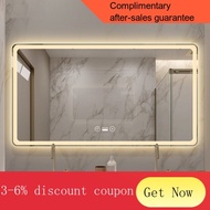 ！Dream smart bathroom mirror led with light touch screen anti-fog mirror toilet wash table toilet mirror hanging wall