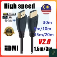 1.5M/3M/5M/10M/15M/20M/30M High Speed HDMI Cable V1.4 3D Full HD 1080P