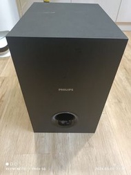 PHILIPS 被動式重低音喇叭，二手，功能正常，4歐姆，長23.3*寬31*高37cm