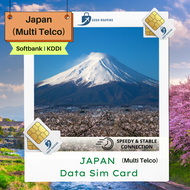 【JAPAN Multi 30GB】Japan (Multi Telco) Unlimited Travel Roaming Data Prepaid Cards【3GB - 30GB】GOGO RO