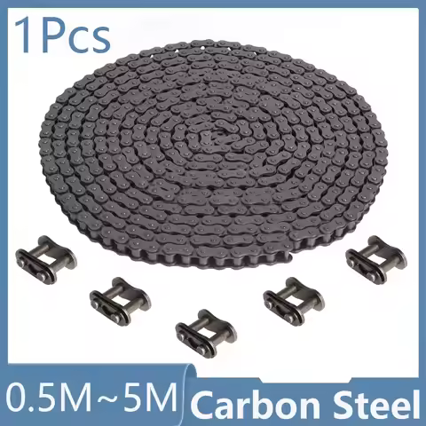 04C Roller Chain Pitch 6.35mm Carbon Steel Drive Chain Joints Industrial Transmission Single Row Cha