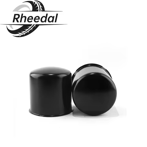 Rheedal 2Pcs 108mm/4.25in Hub 110mm/4.33in H Stainless PUSH-THRU HUB CENTER CAP For 4.25" Trailer/Tr