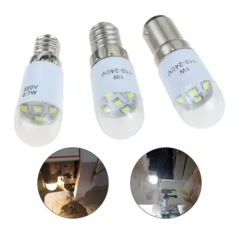 BA15D/E14/E12 Universal Screw Sewing Machine LED Bulb Light Illuminate 1W 0.7W Sewing Lamp for House