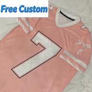 [Custom Name Number] COQUETTE RIBBON Jersey Coquette Custom Name Microfiber Jersey Sport Retro Colla