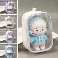 SOLARBYTE 10cm Transparent Doll Bag, Portable Display Doll Storage Bag, Mini Clear Zipper PVC Outdoo