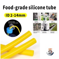 Inner Diameter 2-12mmYellow Silicone Tube Food GradeYellow  Silicone Tube Food Grade Soft Drink Tube