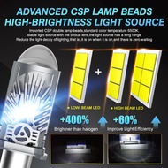 [QMU] Car Motorcycle 24000LM CSP H4 Led Projector Headlight Lens Bi Led RHD LHD Lens