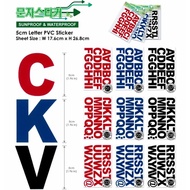 Letter PVC Sticker (Sunproof & Waterproof) 5cm
