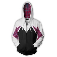 Movie Spider Women Sweatshirt Hoodie Gwen Stacy Cosplay Costume Hooded Jacket Coats Men Women Pullov