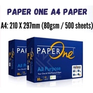 A4 Paper All Purpose Premium 80gsm (500 sheets)  One Photo Copy Kertas A4 Kertas Putih