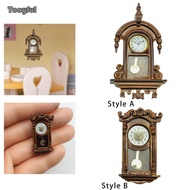 Tooyful 1/12 Dollhouse Miniature Model Roman Clock Vintage Wall Clock Home Scenery