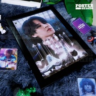 JIMIN POSTER DECORATIVE PHOTO FRAME includes 2 sizes for A5 table (18cm x 24cm), A4 wall hanging (24