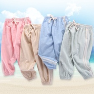 Children Anti-Mosquito Baby Pants Cotton And Linen Summer Thin Type Of Recreational Pants Men's And Women's Children's Wear Long Pants Cotton Trousers