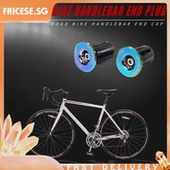 [fricese.sg] 2x Burnt Blue Bike Handle Bar End Cap Aluminum Alloy MTB Road Bike End Plug