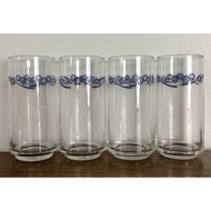 Hard to Find Item Collector Corelle Cornflower Blue 16oz Tumblers Coolers Glasses Set Of 4
