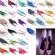 2CM Wide 120cm Flat Silk Ribbon Shoelaces Shoe Laces Sneaker Sport Shoes Lace
