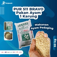 Per Sak 50Kg 511- BRAVO Pakan Masa Awal Anak Ayam Pedaging Makanan Komplit Butiran (Jahitan Pabrik) 