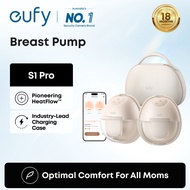 eufy Breast Pump S1 Pro, Electric Wearable Heated Breastpump, Ultra-Quite & Leak-Free, Hospital-Grad