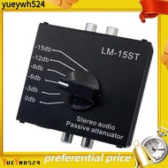 [yueywh524]Passive Stereo Audio Attenuator 0db-3db-6db-9db-12db-15db Six Switch Modes for 3.5mm 6.35
