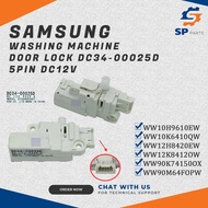 SAMSUNG WASHING MACHINE DOOR LOCK–5PIN DC12V-DC34-00025D WW10H9610EW/WW12H8420EW/WW12K8412OW/WW90K74