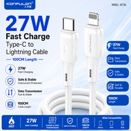 KONFULON 27W Fast Charging Type-C to Lightning Cable 1M Silicone PD Charger Cable for iPhone iPad