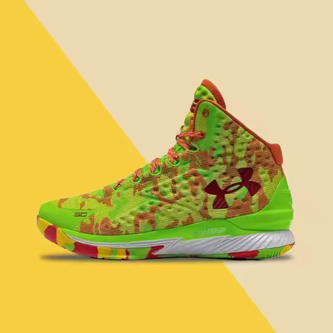 Under Armour Curry 1 Trendy, Niche, High-End, Non-Slip, Durable High-Top Basketball Shoes for Men—Re