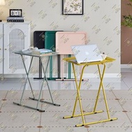 多功能可擕式折疊桌【52*37*67cm|淺綠色】免安裝碳鋼長枱 戶外露營燒烤餐桌摺疊辦公桌工作枱 長方形餐桌飯枱摺枱 家用客廳小型茶几飯桌置物桌 電腦桌寫字桌 - HG5237-GN