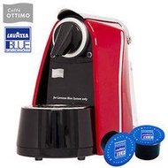 《OTTIMO》膠囊咖啡機-寶石紅+100顆Lavazza咖啡膠囊(藍色)
