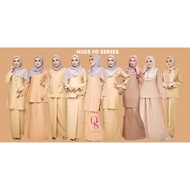 📍[NUDE] BAJU RAYA KURUNG PLAIN MODEN RIBEN/RIAU/KEDAH POKET/RUFFLE/SKIRT SEDONDON RAYA BRIDESMAID S-