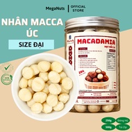 Nhân hạt macca Úc sấy nguyên hạt/ hạt vỡ loại 1 - Nhân hạt macca tách vỏ nhập khẩu Meganuts bịch 250