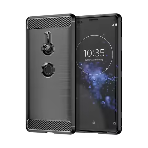 Carbon Fiber Texture TPU Case for Sony Xperia XZ3 XZ2 Compact XZ1 Premium XA2 Ultra XA1 Plus Shockpr