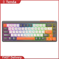 Wireless Mechanical Keyboard 68 Keys Wireless Gaming Keyboard Tri-Mode BT5.0/2.4GHz/USB-C for PC Lap