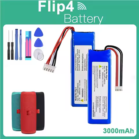 PURFIELD 3000mAh 3.7V GSP872693 Flip 4 Battery 01replacement Battery + Tools For Bateria JBL Flip 4 